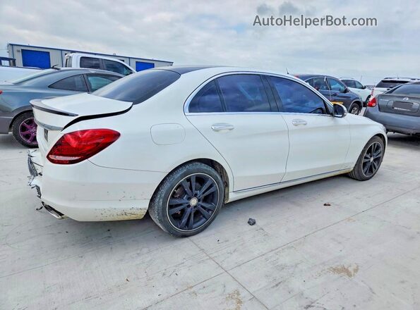 55SWF4JB1GU152184 2016 MERCEDES-BENZ C White Задня права чверть