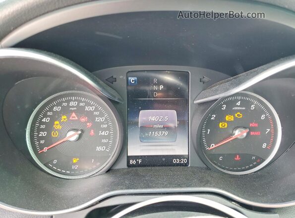 55SWF4JB1JU257069 2018 MERCEDES-BENZ C Black Widok zestawu wskaźników