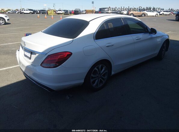 55SWF4JB2HU226584 2017 MERCEDES-BENZ C-CLASS White Задня права чверть