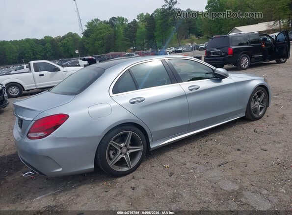 55SWF4JB3GU126685 2016 MERCEDES-BENZ C-CLASS Silver Tył prawy