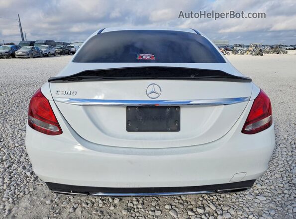55SWF4JB3HU195622 2017 MERCEDES-BENZ C White Вид ззаду