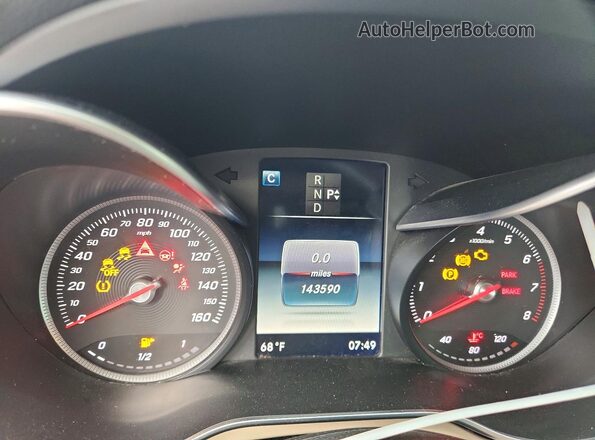 55SWF4JB4GU178892 2016 MERCEDES-BENZ C White Instrument cluster view