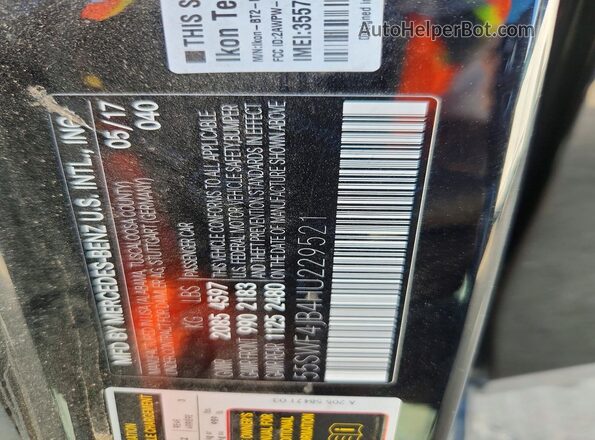 55SWF4JB4HU229521 2017 MERCEDES-BENZ C Black Widok komory silnika