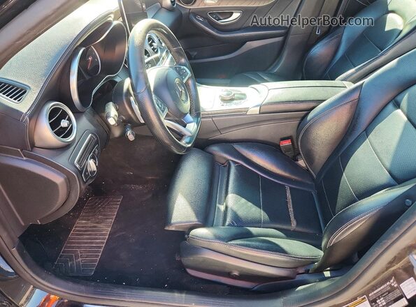 55SWF4JB4HU229521 2017 MERCEDES-BENZ C Black Widok wnętrza z przodu