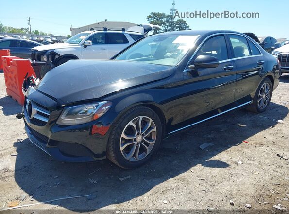 55SWF4JB6GU149488 2016 MERCEDES-BENZ C-CLASS Black Առջևի ձախ երեք քառորդ տեսարան