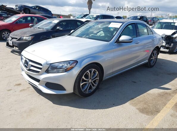 55SWF4JB6GU169742 2016 MERCEDES-BENZ C-CLASS Silver Przód lewy