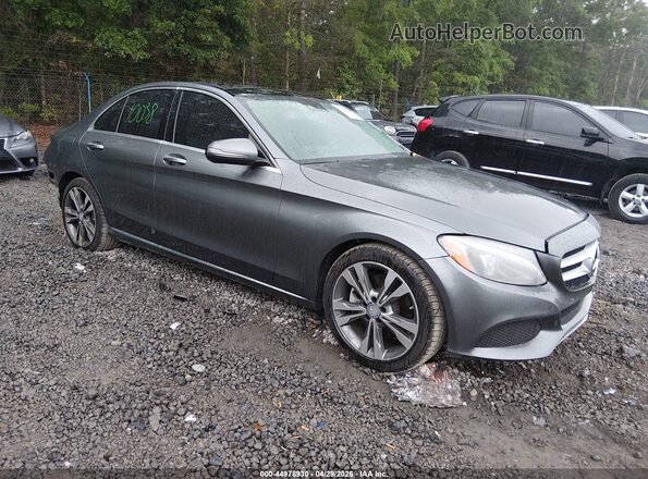 55SWF4JB7HU201969 2017 MERCEDES-BENZ C-CLASS Серый Передняя правая четверть