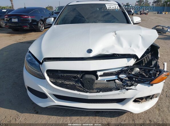 55SWF4JB7JU242186 2018 MERCEDES-BENZ C-CLASS White წინა პანელის ხედი