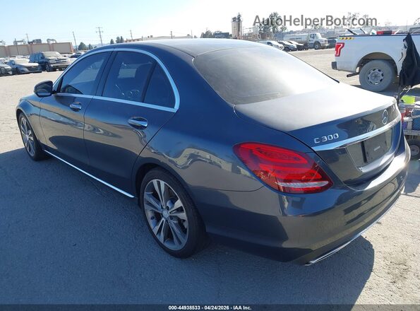 55SWF4JB9GU154541 2016 MERCEDES-BENZ C-CLASS Gray Trasero izquierdo