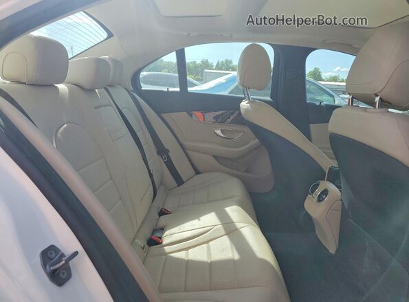 55SWF4JBXHU229328 2017 MERCEDES-BENZ C White უკანა სავარძლების ხედი