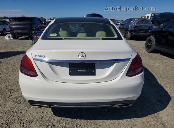 55SWF4JBXHU229328 2017 MERCEDES-BENZ C White უკანა ხედი