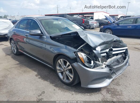 55SWF4JBXHU230897 2017 MERCEDES-BENZ C-CLASS Gray Delantero derecho