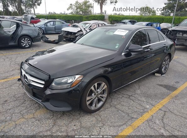 55SWF4JBXJU244174 2018 MERCEDES-BENZ C-CLASS Black Vista tres cuartos delantera izquierda