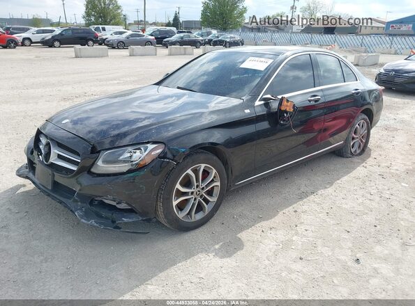 55SWF4KB1GU111505 2016 MERCEDES-BENZ C-CLASS Black Առջևի ձախ երեք քառորդ տեսարան