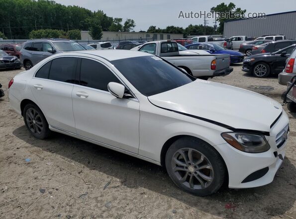55SWF4KB1GU115389 2016 MERCEDES-BENZ C Белый Передняя правая четверть