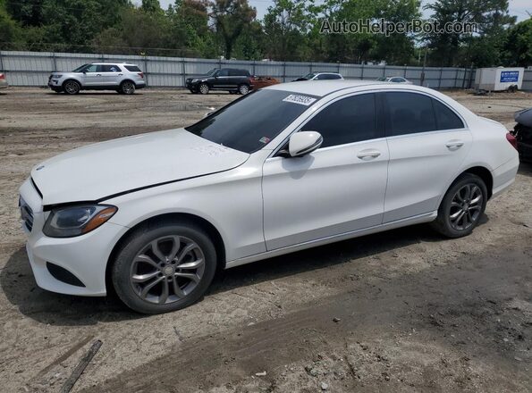 55SWF4KB1GU115389 2016 MERCEDES-BENZ C Белый Передняя левая четверть