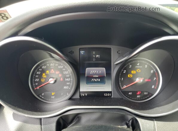 55SWF4KB1GU115389 2016 MERCEDES-BENZ C Белый Вид щитка приборов