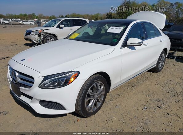 55SWF4KB1HU186206 2017 MERCEDES-BENZ C-CLASS White წინა მარცხენა ხედი სამი მეოთხედიდან