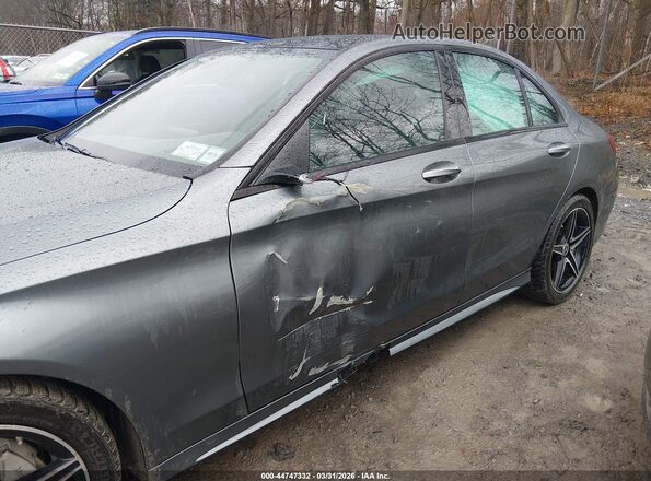55SWF4KB1HU213856 2017 MERCEDES-BENZ C-CLASS Серый Вид спереди
