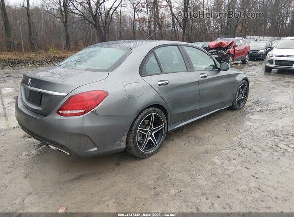 55SWF4KB1HU213856 2017 MERCEDES-BENZ C-CLASS Серый Задняя правая четверть