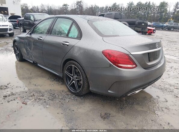 55SWF4KB1HU213856 2017 MERCEDES-BENZ C-CLASS Серый Задняя левая четверть