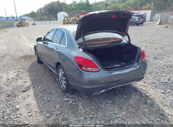 55SWF4KB2HU211453 2017 MERCEDES-BENZ C-CLASS Gray Trasero izquierdo