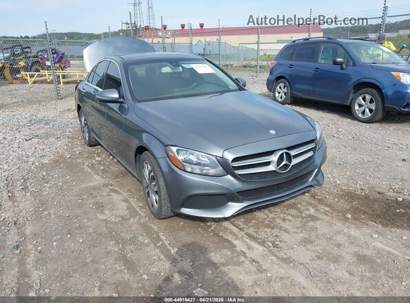 55SWF4KB2HU211453 2017 MERCEDES-BENZ C-CLASS Gray Delantero derecho