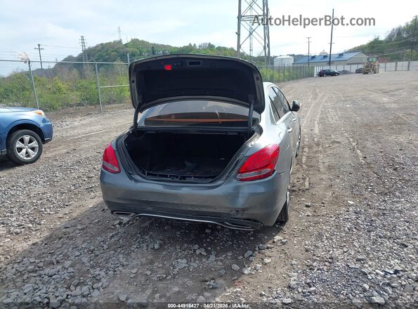 55SWF4KB2HU211453 2017 MERCEDES-BENZ C-CLASS Gray Trasero derecho