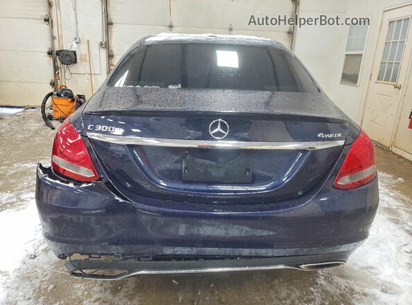 55SWF4KB2JU247200 2018 MERCEDES-BENZ C Blue Vista trasera