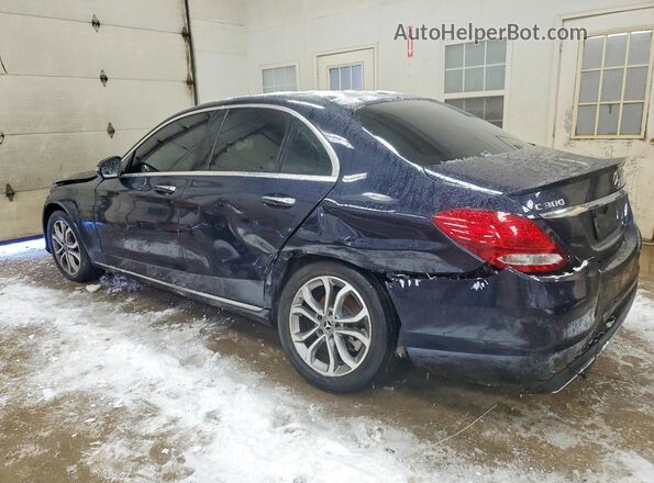 55SWF4KB2JU247200 2018 MERCEDES-BENZ C Blue Trasero izquierdo