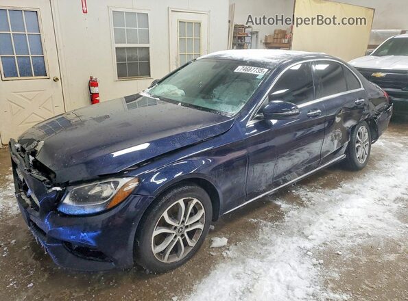 55SWF4KB2JU247200 2018 MERCEDES-BENZ C Blue Vista tres cuartos delantera izquierda