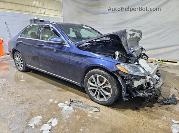 55SWF4KB2JU252364 2018 MERCEDES-BENZ C Blue Передня права чверть