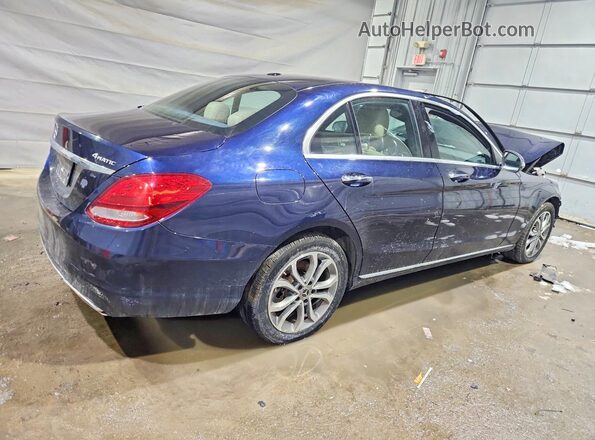 55SWF4KB2JU252364 2018 MERCEDES-BENZ C Blue Задня права чверть