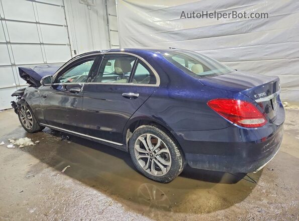 55SWF4KB2JU252364 2018 MERCEDES-BENZ C Blue Задня ліва чверть