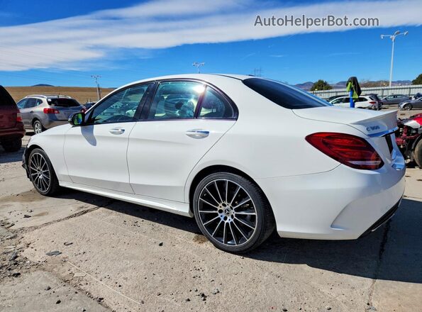 55SWF4KB2JU272923 2018 MERCEDES-BENZ C White Rear left