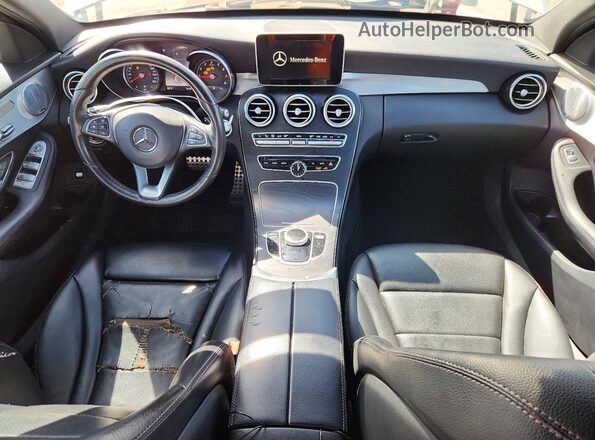55SWF4KB2JU272923 2018 MERCEDES-BENZ C White Dashboard view