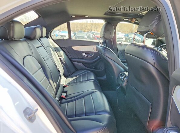 55SWF4KB2JU272923 2018 MERCEDES-BENZ C White Rear seats view