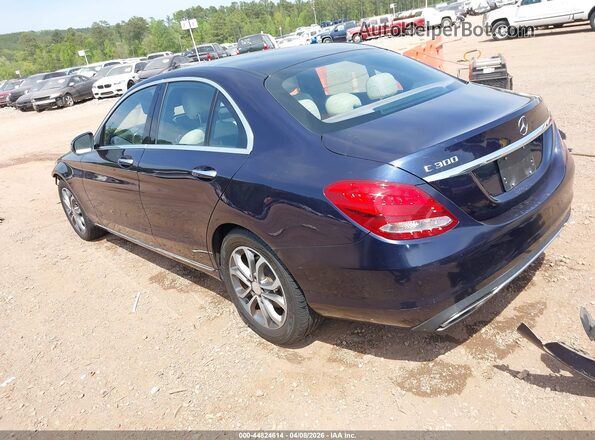 55SWF4KB3GU128371 2016 MERCEDES-BENZ C-CLASS Blue Rear left