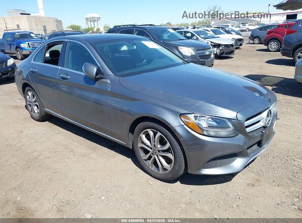 55SWF4KB3HU226656 2017 MERCEDES-BENZ C-CLASS Gray Delantero derecho