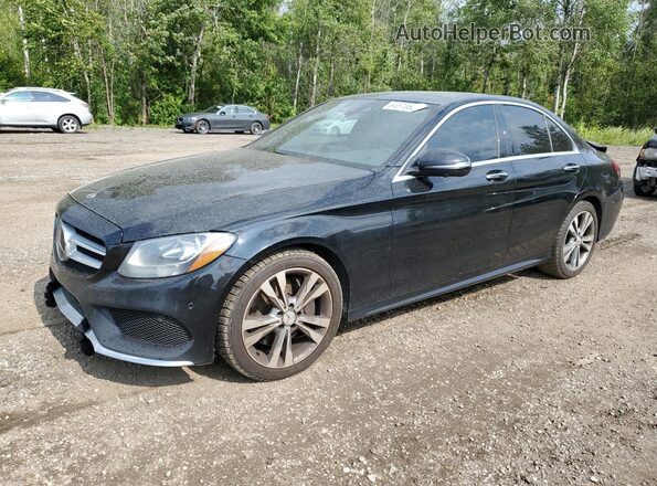 55SWF4KB3HU232926 2017 MERCEDES-BENZ C Black Առջևի ձախ երեք քառորդ տեսարան