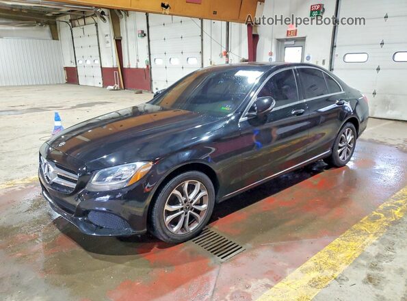 55SWF4KB4JU270302 2018 MERCEDES-BENZ C Black Przód lewy