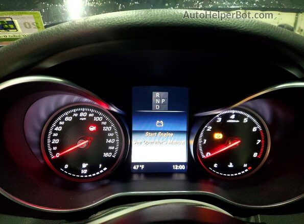 55SWF4KB4JU270302 2018 MERCEDES-BENZ C Black Widok zestawu wskaźników