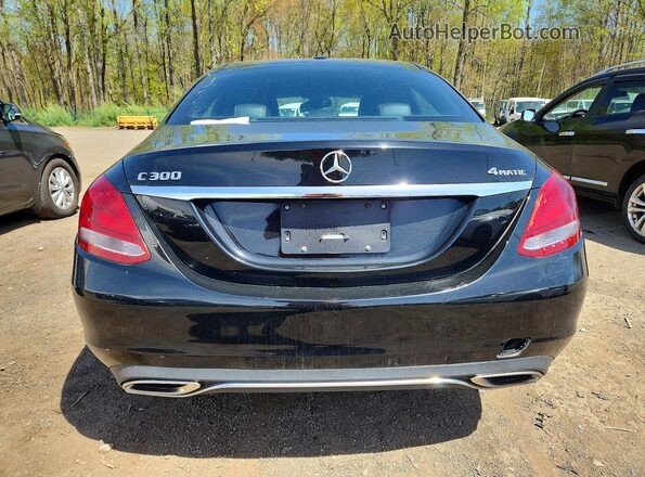 55SWF4KB4JU271269 2018 MERCEDES-BENZ C Black Widok z tyłu