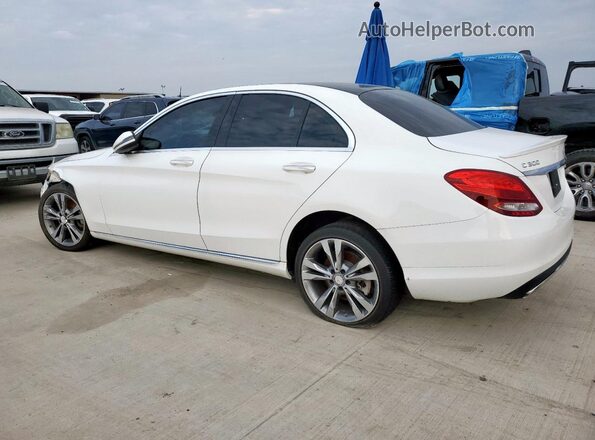 55SWF4KB5GU167625 2016 MERCEDES-BENZ C White Задня ліва чверть