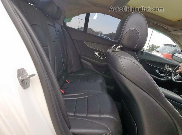 55SWF4KB5GU167625 2016 MERCEDES-BENZ C White Вид задніх сидінь