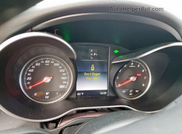 55SWF4KB5GU167625 2016 MERCEDES-BENZ C White Вид щитка приладів