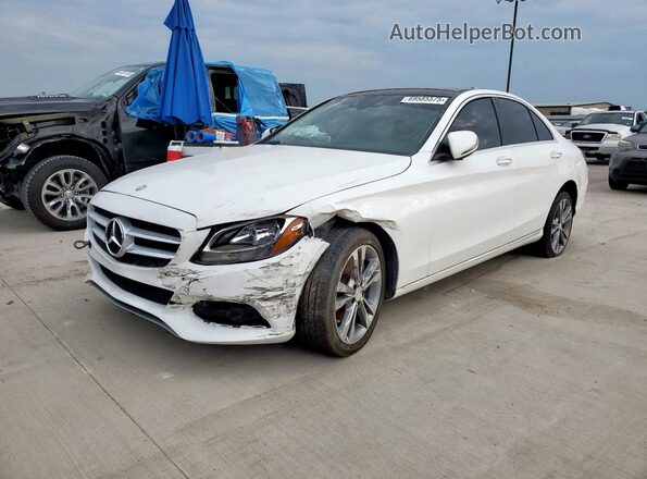 55SWF4KB5GU167625 2016 MERCEDES-BENZ C White Передня ліва чверть