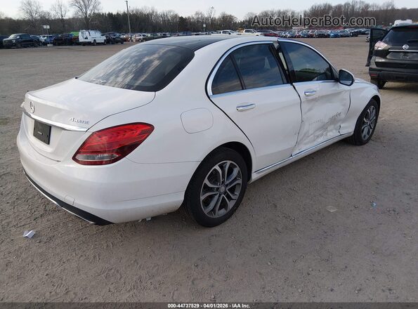 55SWF4KB6HU186959 2017 MERCEDES-BENZ C-CLASS Белый Задняя правая четверть
