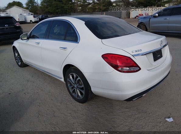 55SWF4KB6HU186959 2017 MERCEDES-BENZ C-CLASS Белый Задняя левая четверть