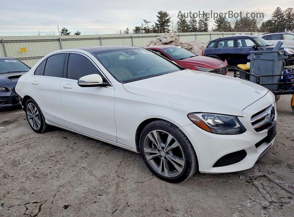 55SWF4KB6HU189411 2017 MERCEDES-BENZ C White Przód prawy